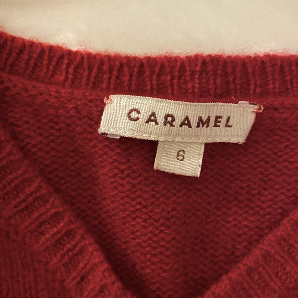 Caramel London cashmere red sweater